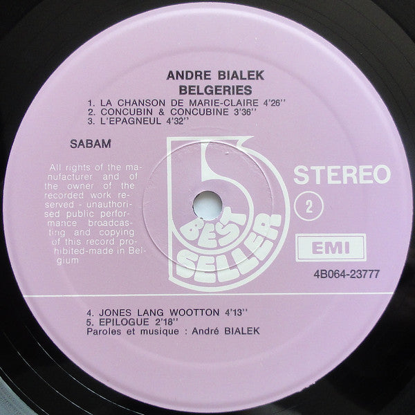 André Bialek : Belgeries (LP, Album)