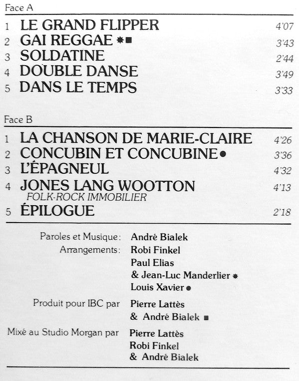 André Bialek : Belgeries (LP, Album)