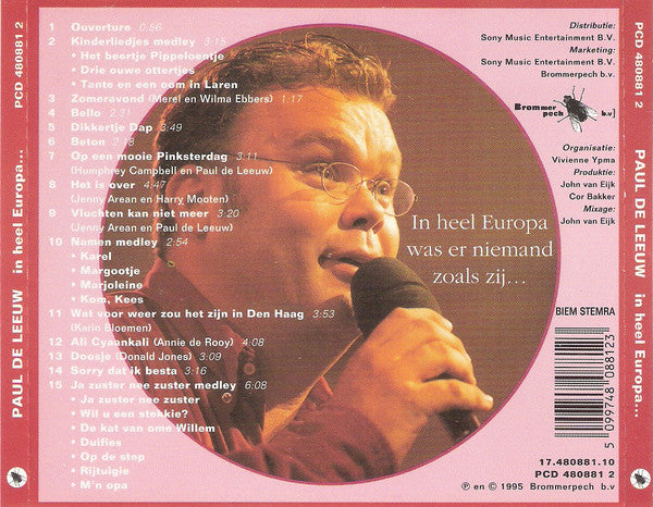 Paul de Leeuw : In Heel Europa Was Er Niemand Zoals Zij... (CD, Album)