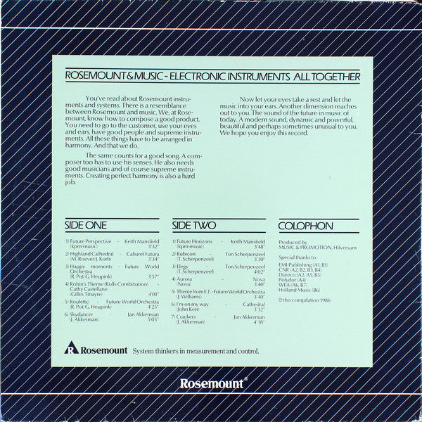 Various : Rosemount & Music: Electronic Instruments All Together (LP, Comp)