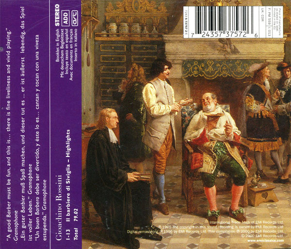 Gioacchino Rossini, Sherrill Milnes, Beverly Sills, Nicolai Gedda, John Alldis Choir, London Symphony Orchestra, James Levine (2) : Il Barbiere Di Siviglia - Highlights (CD)