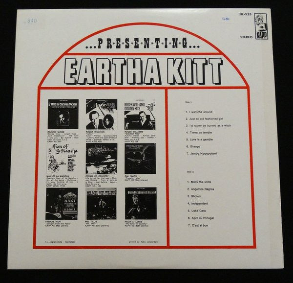 Eartha Kitt : Presenting Eartha Kitt (LP, Comp)