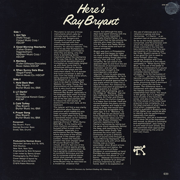 Ray Bryant : Here's Ray Bryant (LP, Album)