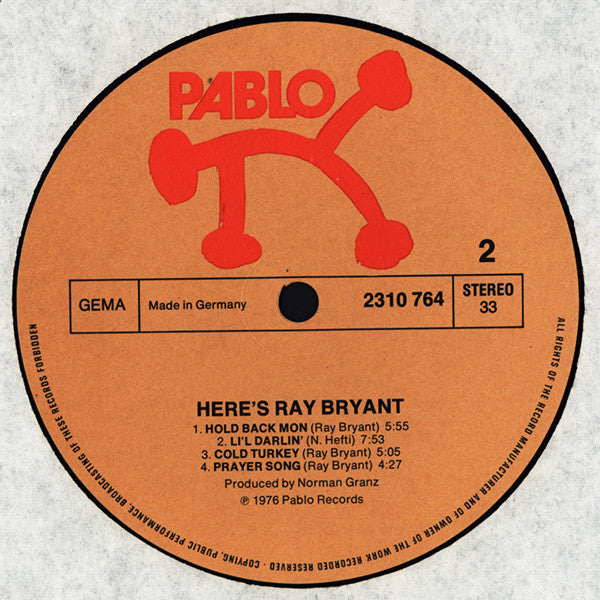 Ray Bryant : Here's Ray Bryant (LP, Album)