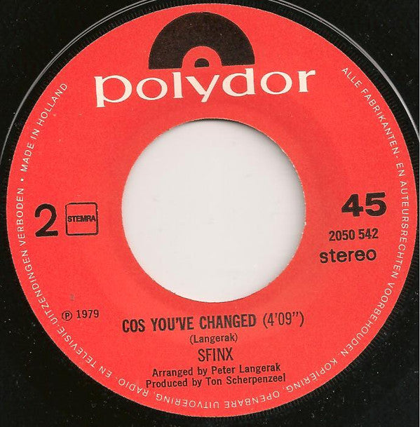 Sfinx (5) : Singing My Life Away (7")