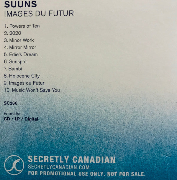 Suuns : Images Du Futur (CD, Album, Promo)