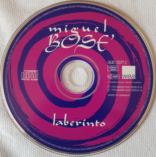 Miguel Bosé : Laberinto (CD, Album)