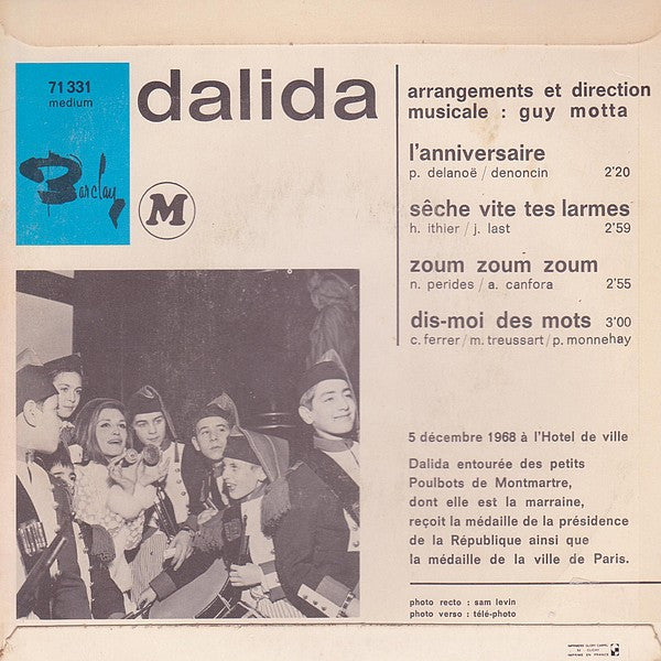 Dalida : L'anniversaire (7", EP)