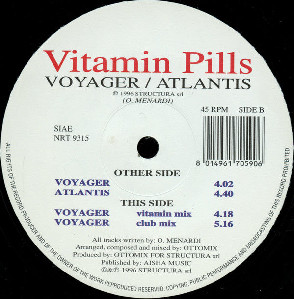 Vitamin Pills : Voyager / Atlantis (12")