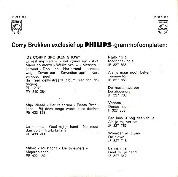 Corry Brokken : Don Juan / Ave Maria No Morro (7", Single, Mono)