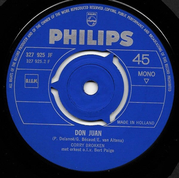 Corry Brokken : Don Juan / Ave Maria No Morro (7", Single, Mono)