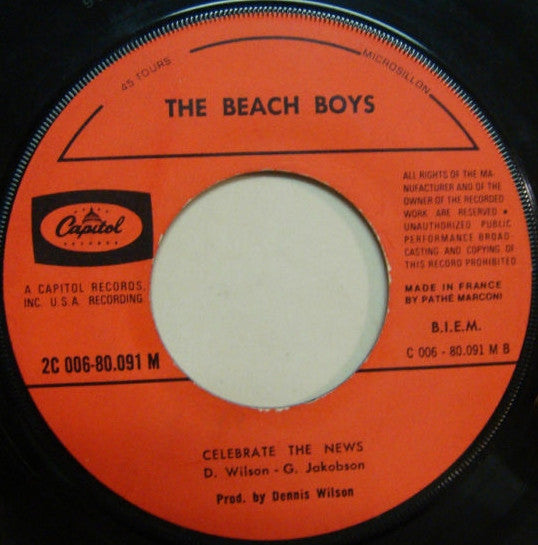 The Beach Boys : Break Away (7", Single)