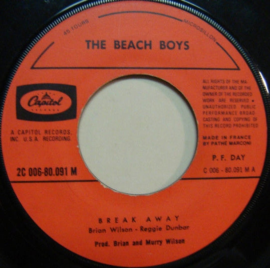 The Beach Boys : Break Away (7", Single)