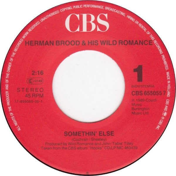 Herman Brood & His Wild Romance : Somethin' Else (7", Single)