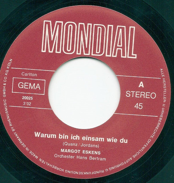 Margot Eskens : Zwei Herzen Und Eine Gitarre (7", Single)