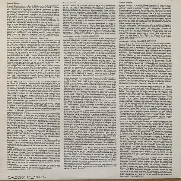 François Glorieux : Instrumentarium (LP, Album)