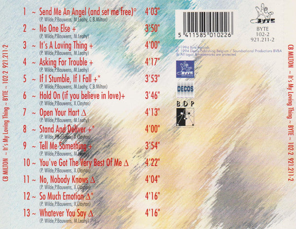 CB Milton : It's My Loving Thing (CD, Album)