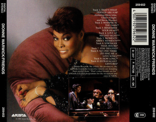 Dionne Warwick : Friends (CD, Album, RE)