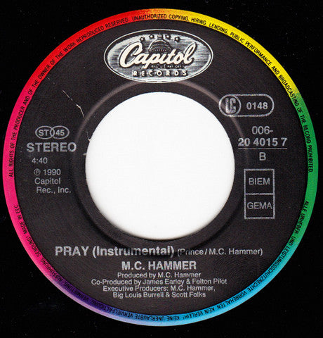 MC Hammer : Pray (7", Single)