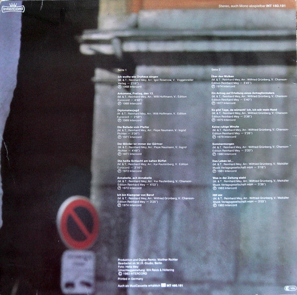 Reinhard Mey : Die Großen Erfolge (LP, Comp, Red)