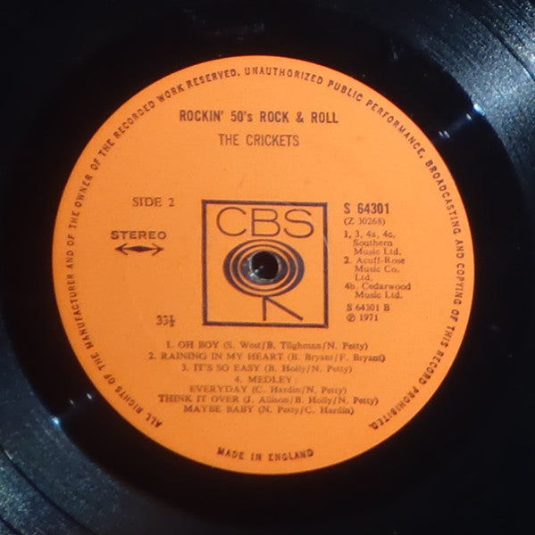The Crickets (2) : Rockin' 50's Rock n' Roll (LP, Album)