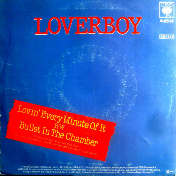 Loverboy : Lovin' Every Minute Of It (7", Single)