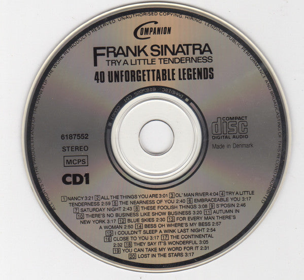 Frank Sinatra : Try A Little Tenderness  (40 Unforgettable Legends) (2xCD, Comp)