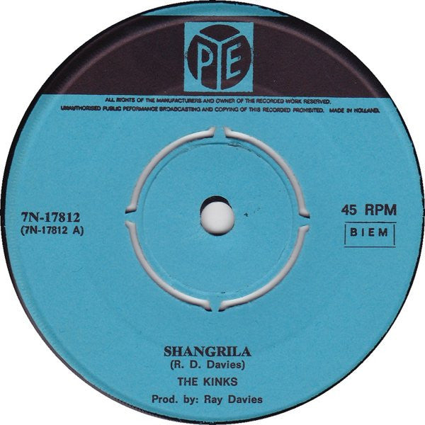 The Kinks : Shangrila (7", Single)
