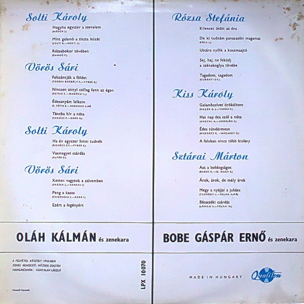 Various : Édesanyám Lelkem ... (Hungarian Songs) (LP, Comp)