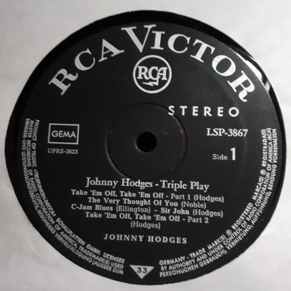 Johnny Hodges : Triple Play (LP)