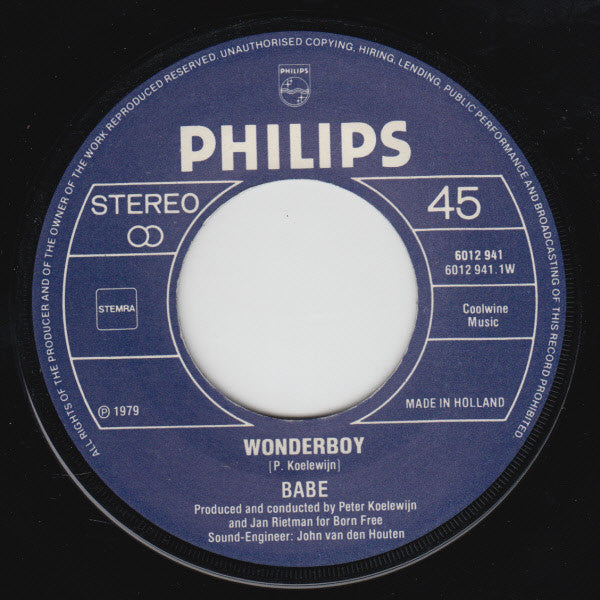 Babe (2) : Wonderboy (7", Single)