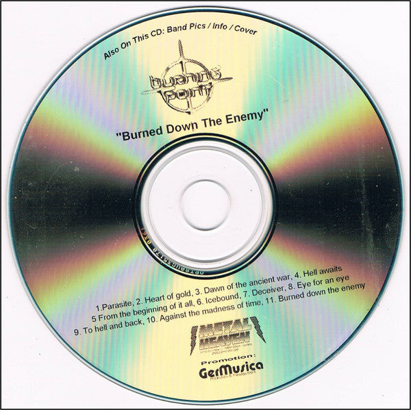 Burning Point : Burned Down The Enemy (CDr, Album, Promo)