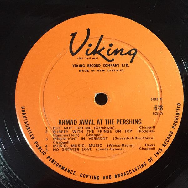Ahmad Jamal Trio : Ahmad Jamal At The Pershing (LP, Album, Mono, RE)