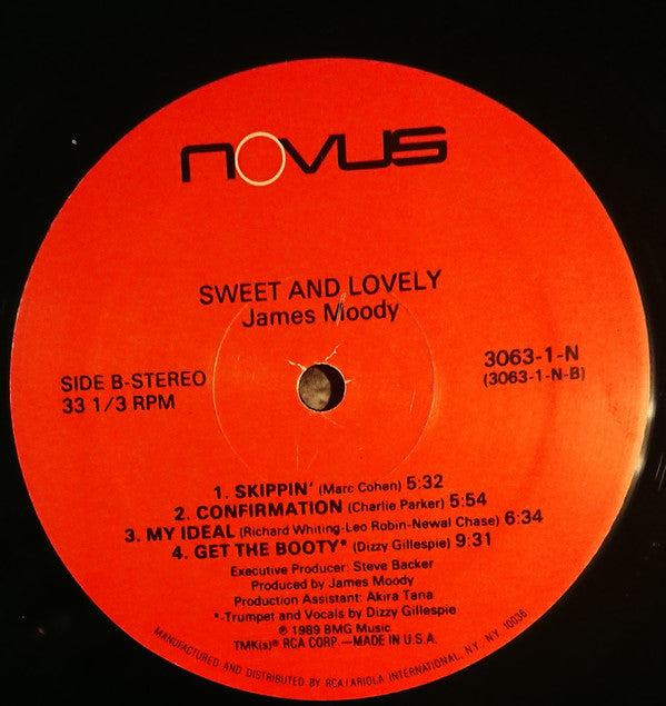 James Moody : Sweet And Lovely (LP, Album)
