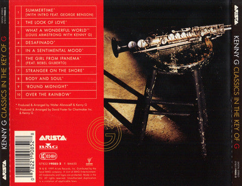 Kenny G (2) : Classics In The Key Of G (CD, Album)