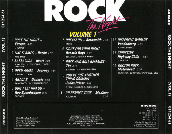 Various : Rock The Night - Volume 1 (CD, Comp)