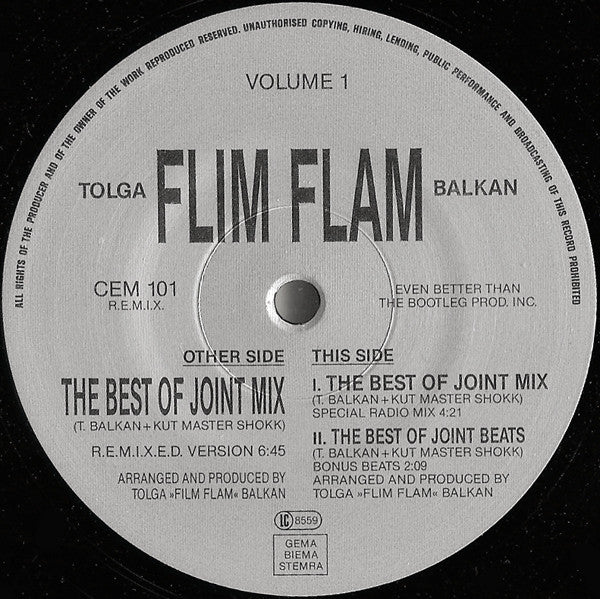 Tolga "Flim Flam" Balkan : The Best Of Joint Mix (Volume 1) (12", Mixed)