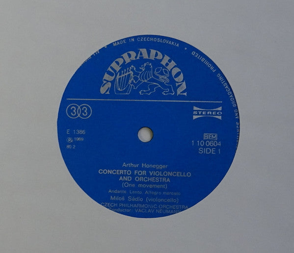 Arthur Honegger, Dmitri Shostakovich : Violoncello Concerto / Violoncello Concerto No. 1 (LP, Album, RP)