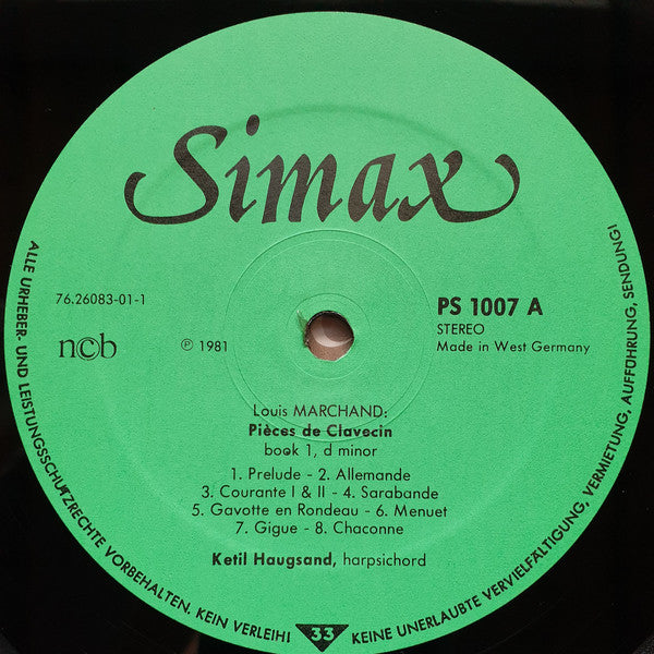 Louis Marchand - Ketil Haugsand : Pièces De Clavecin (LP, Album)