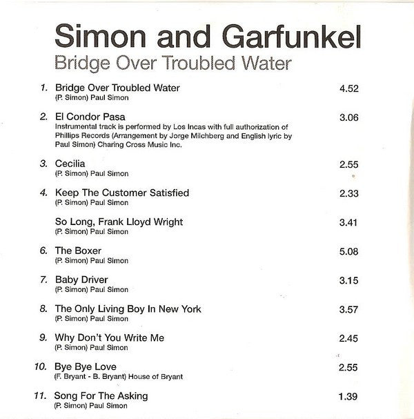 Simon & Garfunkel : Bridge Over Troubled Water (CD, Album, RE, SBM)