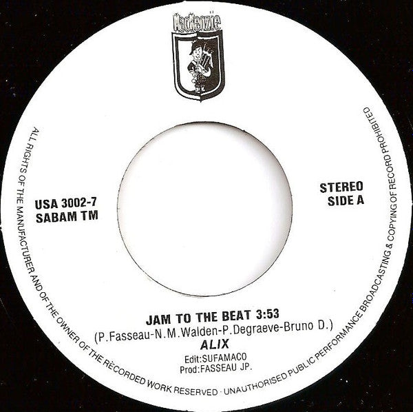 Alix : Jam To The Beat (7")