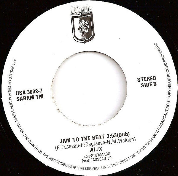 Alix : Jam To The Beat (7")