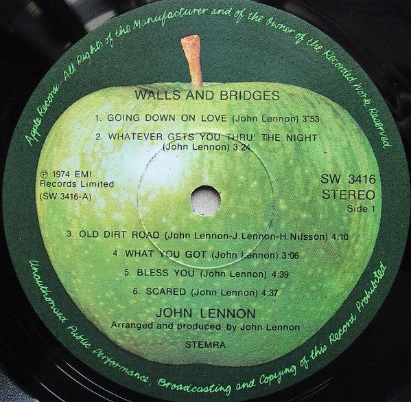 John Lennon : Walls And Bridges (LP, Album)