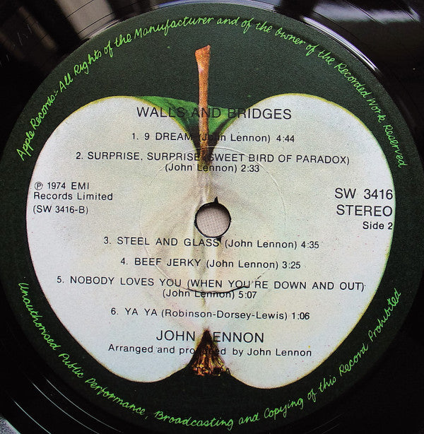 John Lennon : Walls And Bridges (LP, Album)