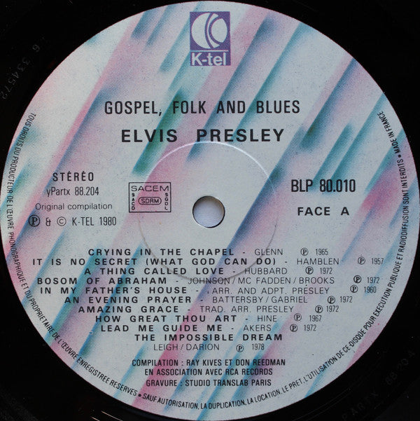 Elvis Presley : Gospel, Folk And Blues (LP, Comp)