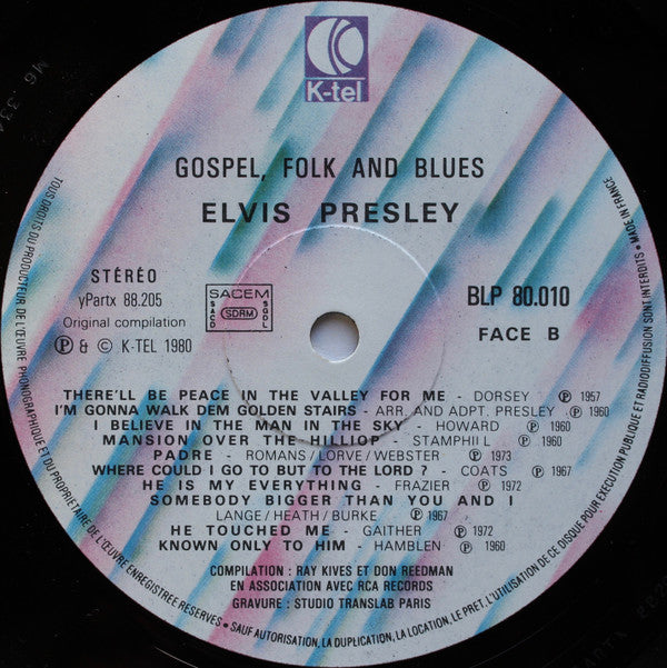 Elvis Presley : Gospel, Folk And Blues (LP, Comp)