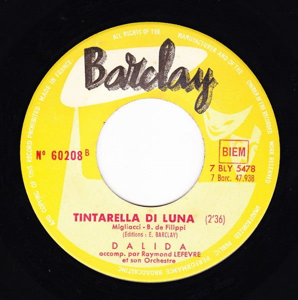 Dalida : De Grenade A Seville (7", Single, Jukebox, Promo)