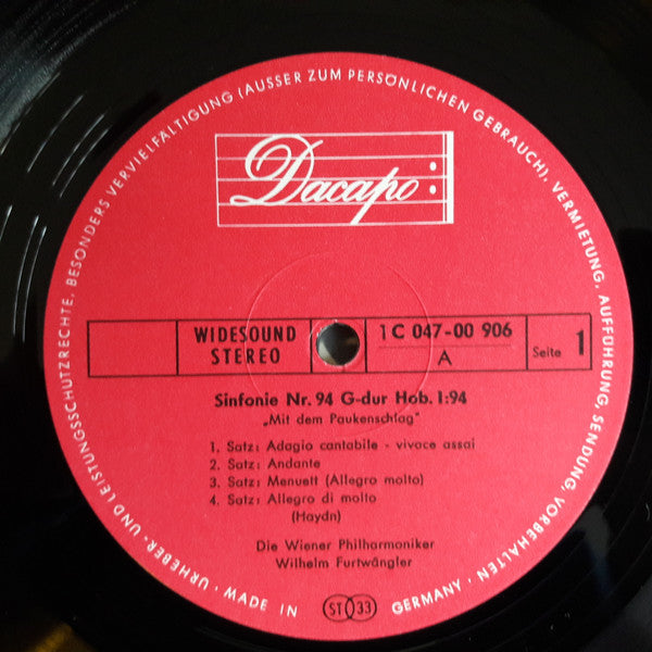 Wilhelm Furtwängler : Mit Dem Paukenschlag (LP, Comp, RE)