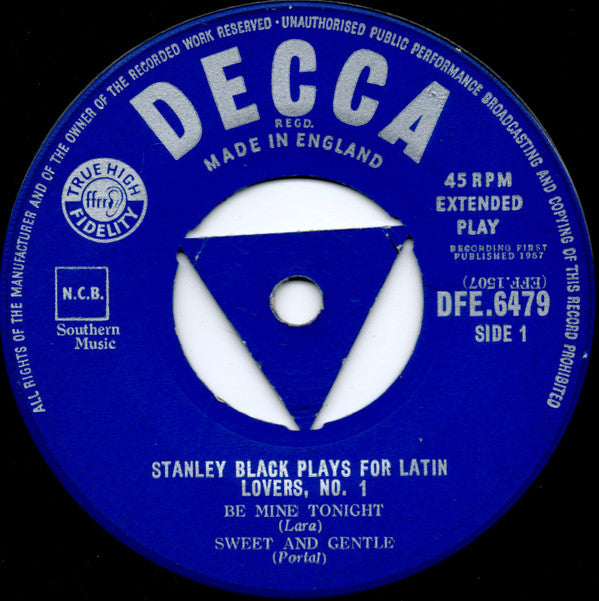 Stanley Black : Play For Latin Lovers No.1 (7", EP)
