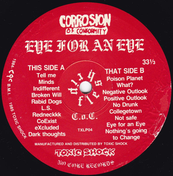 Corrosion Of Conformity : Eye For An Eye (LP, Album)